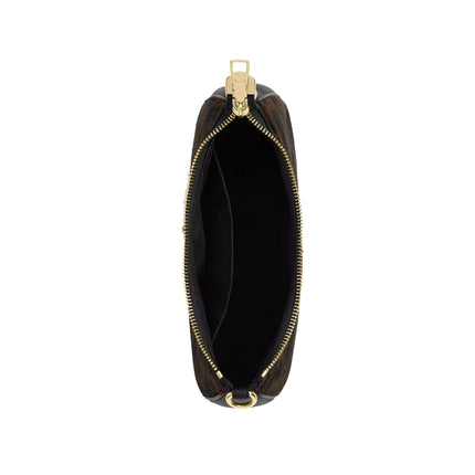 Coach Women's Teri Shoulder Bag In Haircalf With Leopard Print Gold/Dark Leopard