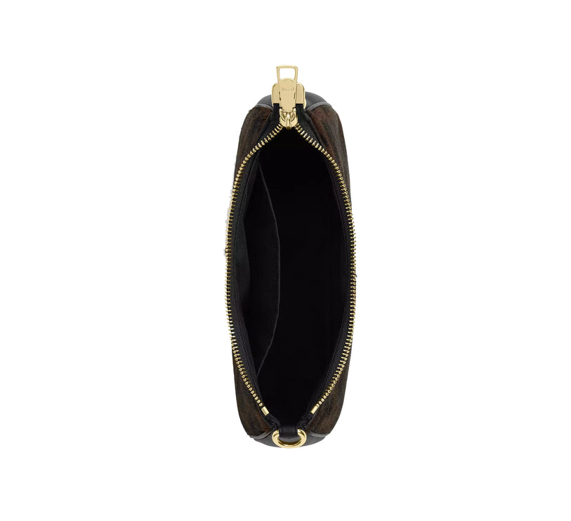 Coach Women's Teri Shoulder Bag In Haircalf With Leopard Print Gold/Dark Leopard