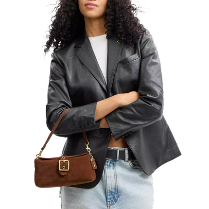 Coach Women's Abbie Shoulder Bag Gold/Warm Brown