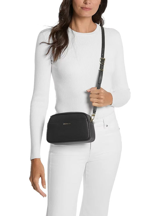 Michael Kors Women's Jet Set Small Leather Camera Crossbody Bag Black