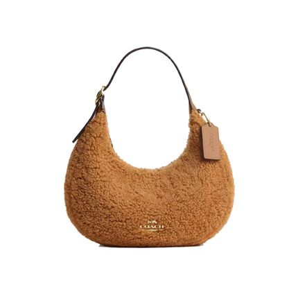 Coach Women's Emily Shoulder Bag In Shearling Gold/Natural