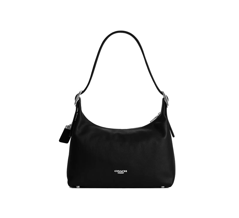 Coach Women's Allison Zip Top Shoulder Bag Silver/Black