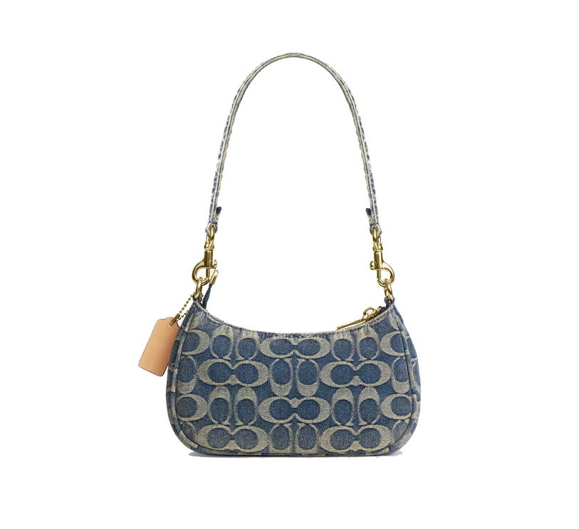 Coach Women's Teri Mini Crossbody Bag In Signature Regenerative Cotton Denim Gold/Denim