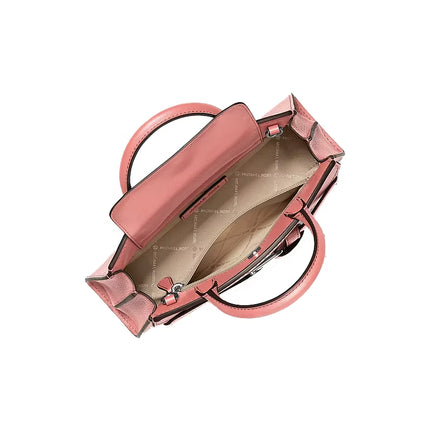 Michael Kors Women's Greta Small Leather Satchel Bag Sunset Rose