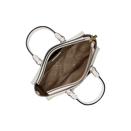 Michael Kors Women's Arden Small Signature Logo Messenger Bag Light Cream Multi