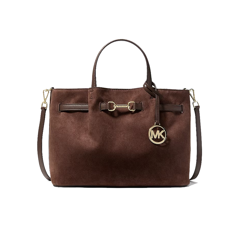 Michael Kors Women's Carson Medium Satchel Bag Nutmeg