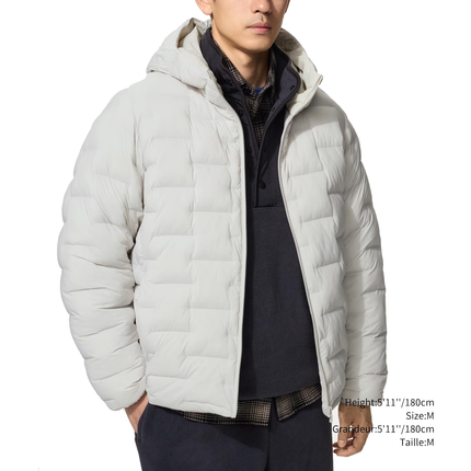 Uniqlo Men's Pufftech Parka 01 Off White