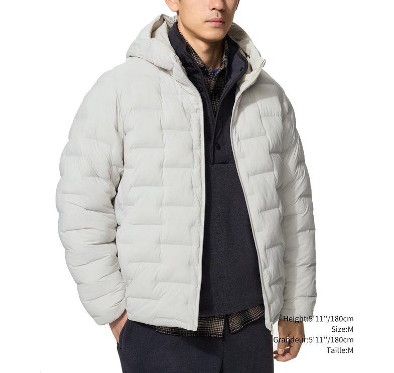 Uniqlo Men's Pufftech Parka 01 Off White