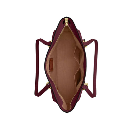 Coach Women's Station Tote Bag Gold/Dark Cherry
