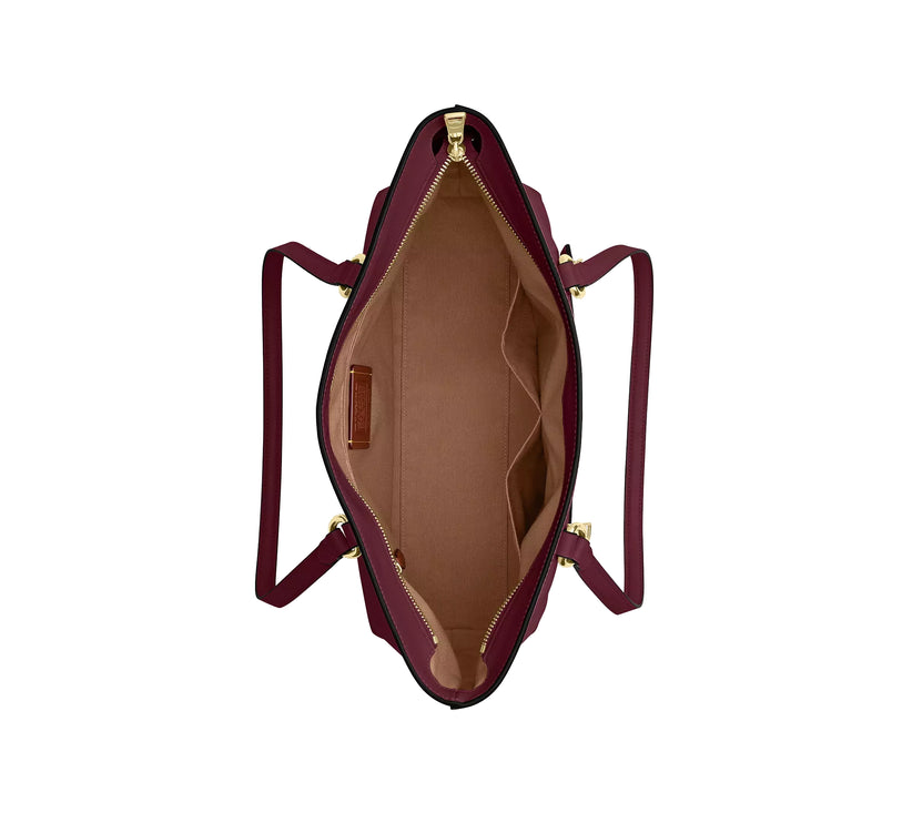 Coach Women's Station Tote Bag Gold/Dark Cherry