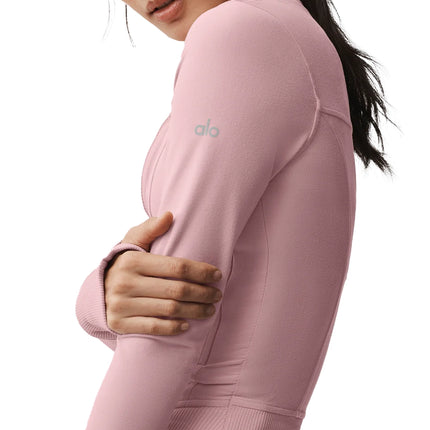 alo Women's Alosoft Recharge Jacket Vintage Pink