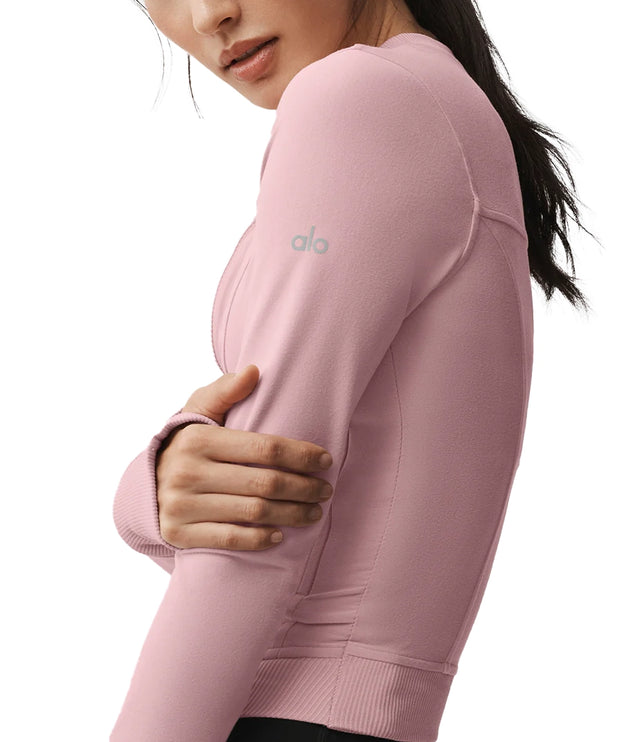 alo Women's Alosoft Recharge Jacket Vintage Pink