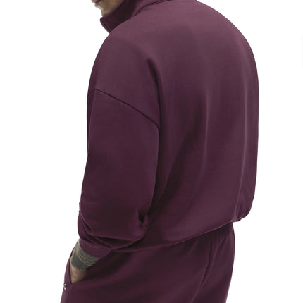 alo Men's Accolade 1/4 Zip Pullover Rich Bordeaux