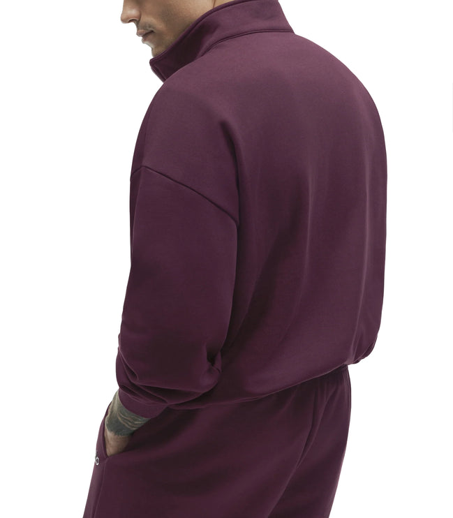 alo Men's Accolade 1/4 Zip Pullover Rich Bordeaux