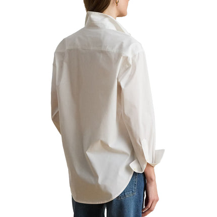 Polo Ralph Lauren Women's Relaxed Fit Stretch Cotton Shirt White