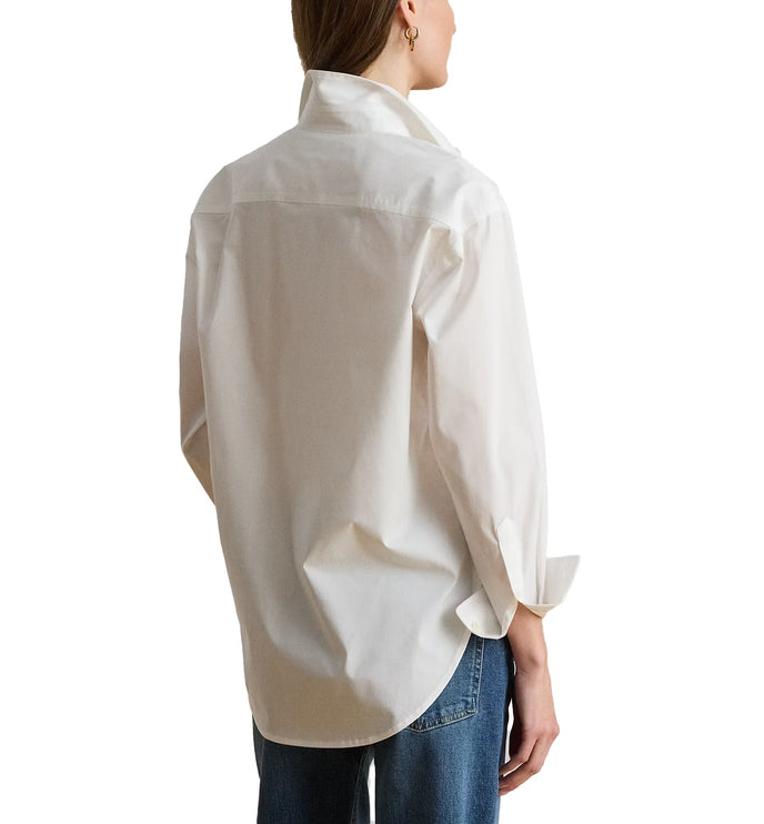 Polo Ralph Lauren Women's Relaxed Fit Stretch Cotton Shirt White