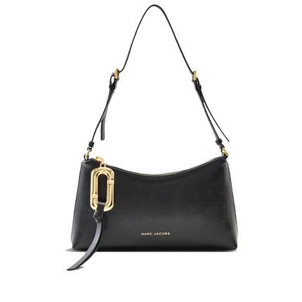 Marc Jacobs Women's The Pouch Mini Coated Leather Shoulder Bag Black - Hemen Kargoda