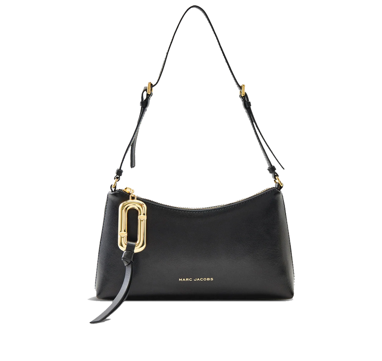 Marc Jacobs Women's The Pouch Mini Coated Leather Shoulder Bag Black - Hemen Kargoda