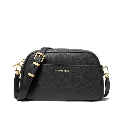 Michael Kors Women's Jet Set Small Leather Camera Crossbody Bag Black