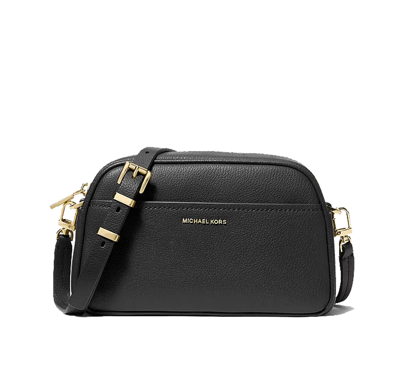 Michael Kors Women's Jet Set Small Leather Camera Crossbody Bag Black