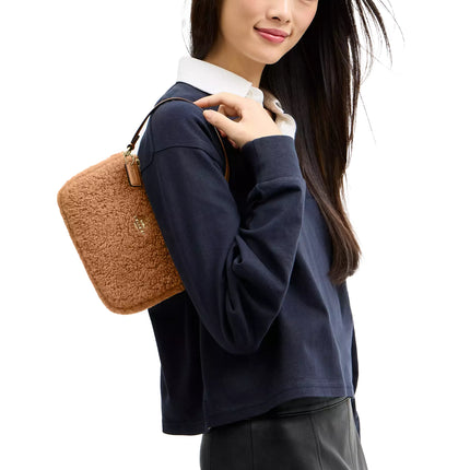 Coach Women's Nolita 19 In Shearling Gold/Natural