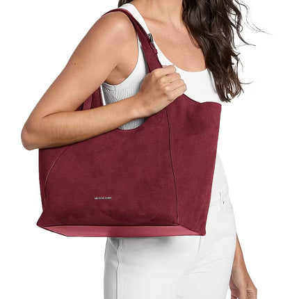 Michael Kors Women's Bernie Large Tote Bag Maroon