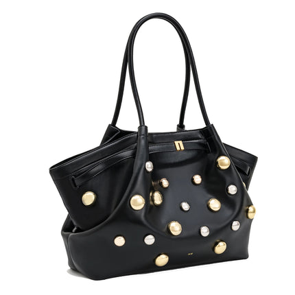 JW PEI Women's Hana Large Studded Tote Bag - Dark Black