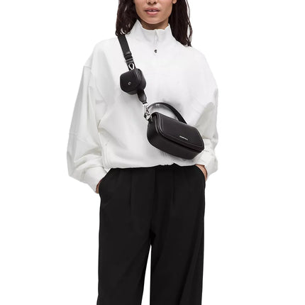 lululemon Unisex Leather Alternative Mini Bag 1.2L Black/Silver