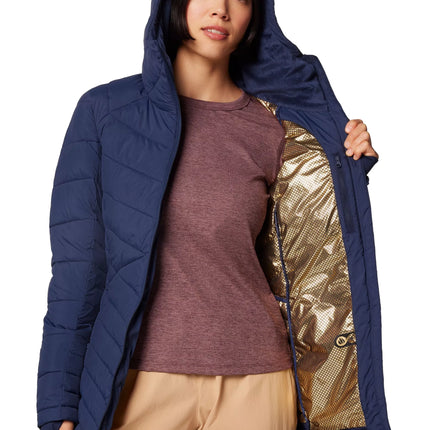 Columbia Women's Joy Peak II Mid Hooded Jacket Collegiate Navy