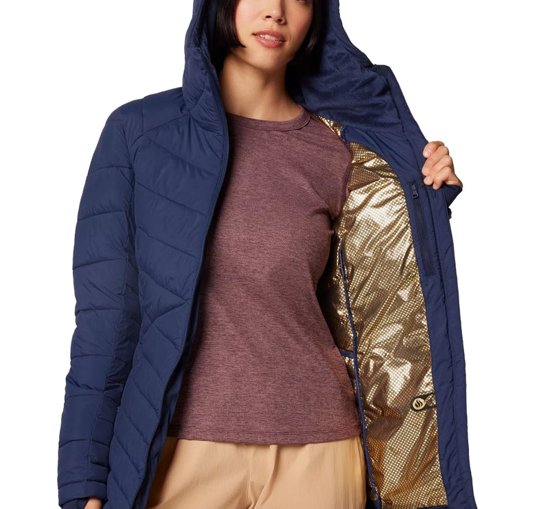 Columbia Women's Joy Peak II Mid Hooded Jacket Collegiate Navy