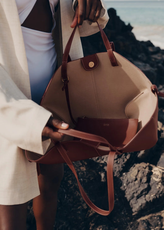 Polène Women's Cyme Edition Textured Cognac