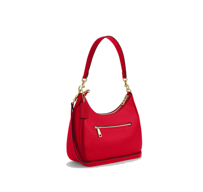 Coach Women's Teri Hobo Bag Gold/Bold Red