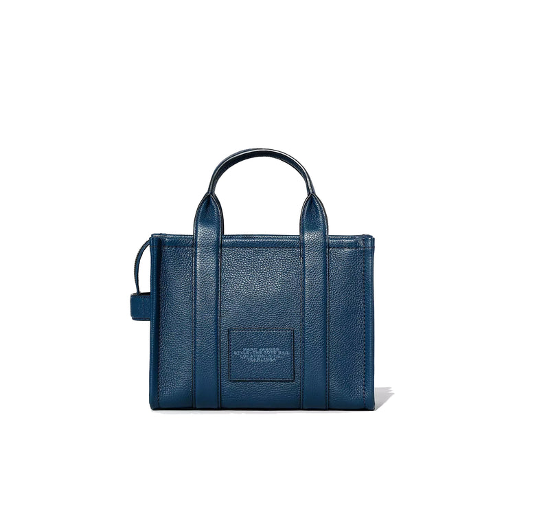 Marc Jacobs Women's The Leather Small Tote Bag Blue Sea