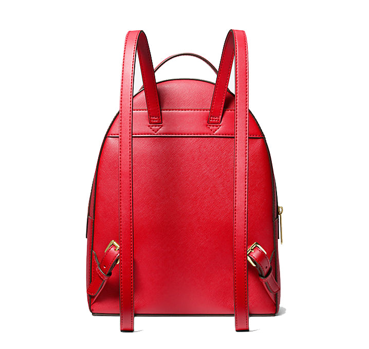 Michael Kors Women's Sheila Medium Faux Saffiano Leather Backpack Bright Red