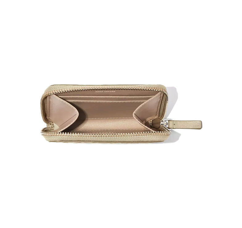 Marc Jacobs Women's The Monogram Leather Zip Around Wallet Khaki