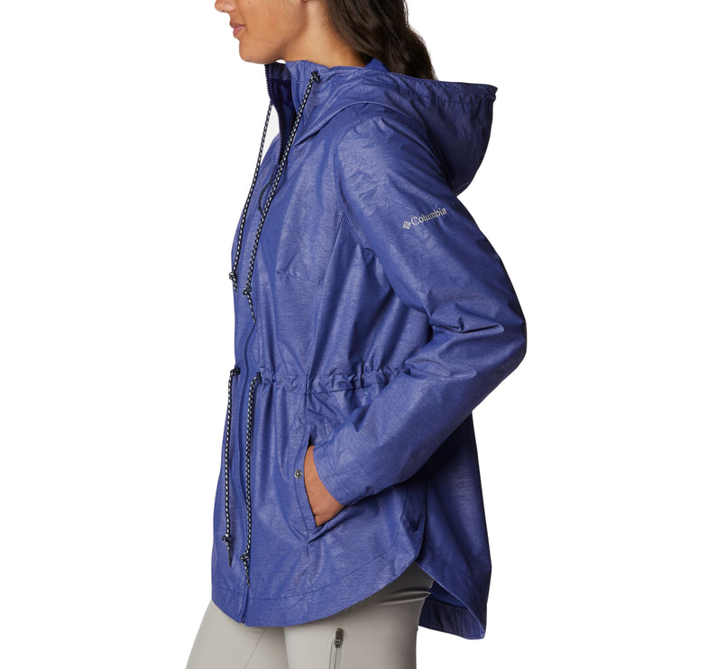 Columbia Women's Lillian Ridge Rain Shell Dark Sapphire Wisterian Emboss - Özel İndirim - Hemen Kargoda