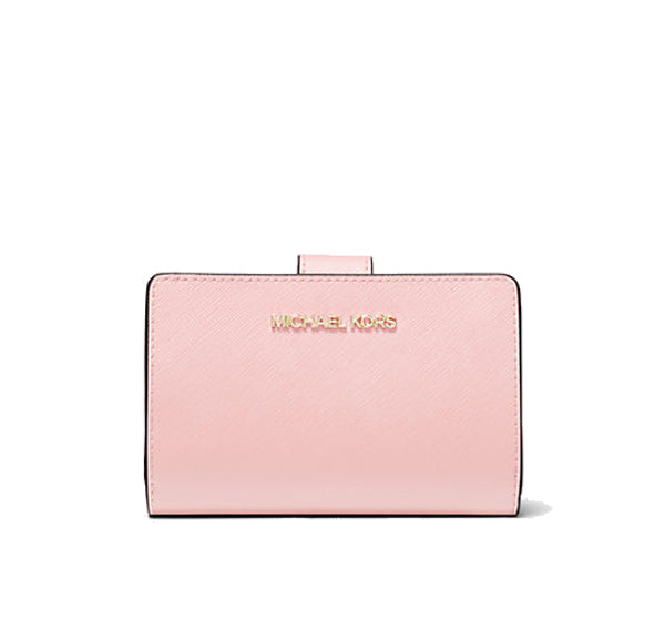 Michael Kors Women's Medium Crossgrain Leather Wallet Powder Blush