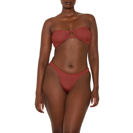 HUNZA G Women's Gloria Bikini Metallic Rosewood