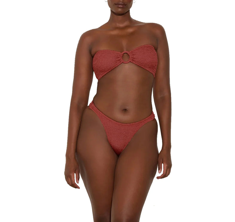 HUNZA G Women's Gloria Bikini Metallic Rosewood