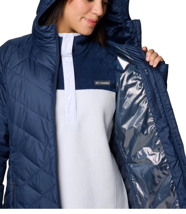 Columbia Women's Heavenly Long Hooded Jacket Collegiate Navy