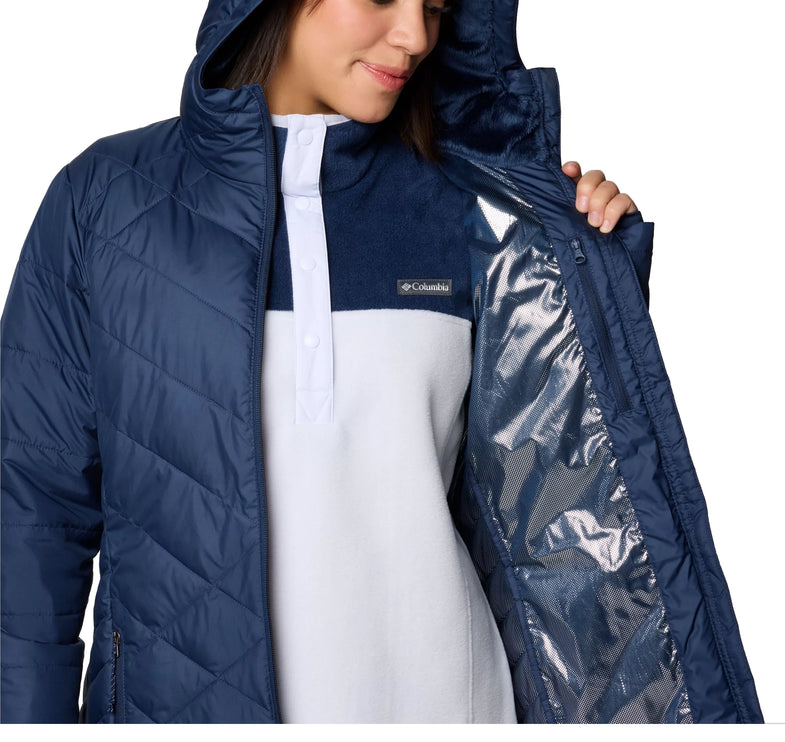 Columbia Women's Heavenly Long Hooded Jacket Collegiate Navy