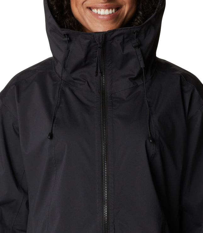 Columbia Women's Weekend Adventure Long Rain Shell Black