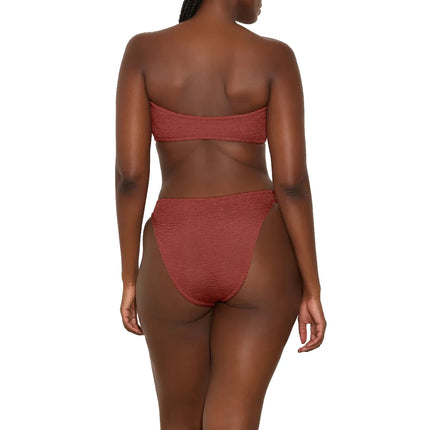 HUNZA G Women's Gloria Bikini Metallic Rosewood