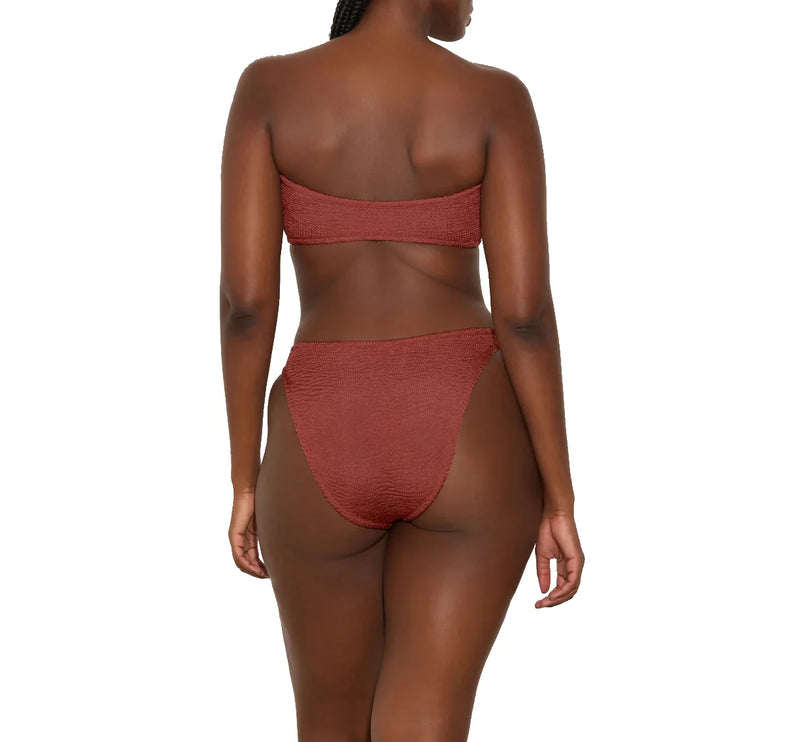 HUNZA G Women's Gloria Bikini Metallic Rosewood