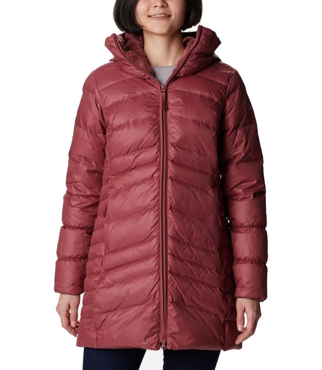 Columbia Women's Autumn Park Down Hooded Mid Jacket Beetroot