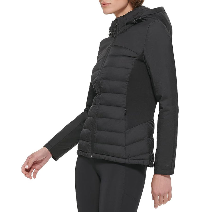 Calvin Klein Women's Crinkle Puffer Jacket Black - Özel İndirim - Hemen Kargoda