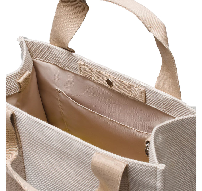 lululemon Women's Two-Tone Canvas Mini Tote Bag 4.5L Mojave Tan/Light Ivory