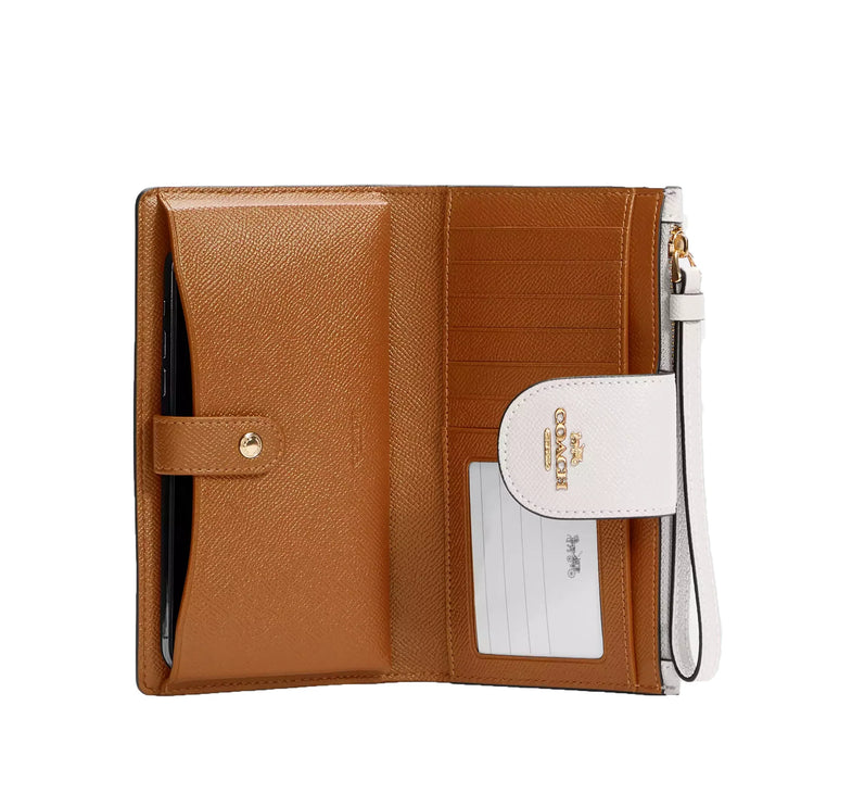 Coach Women's Phone Wallet Gold/Chalk