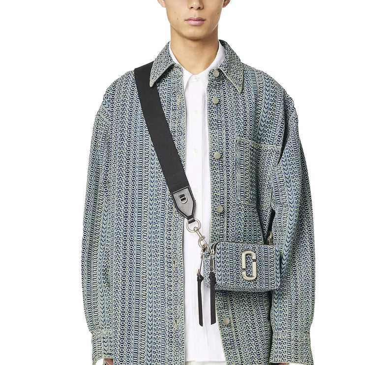 Marc Jacobs Women's The Washed Monogram Denim Snapshot Multi