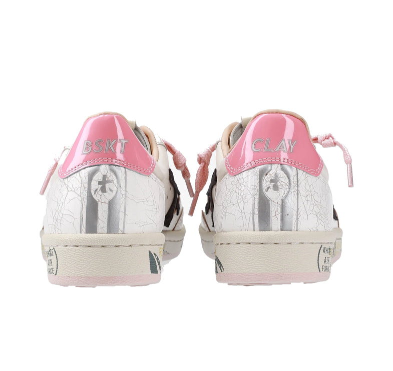 Premiata Women's Basket Clay D Sneakers Pink 6783